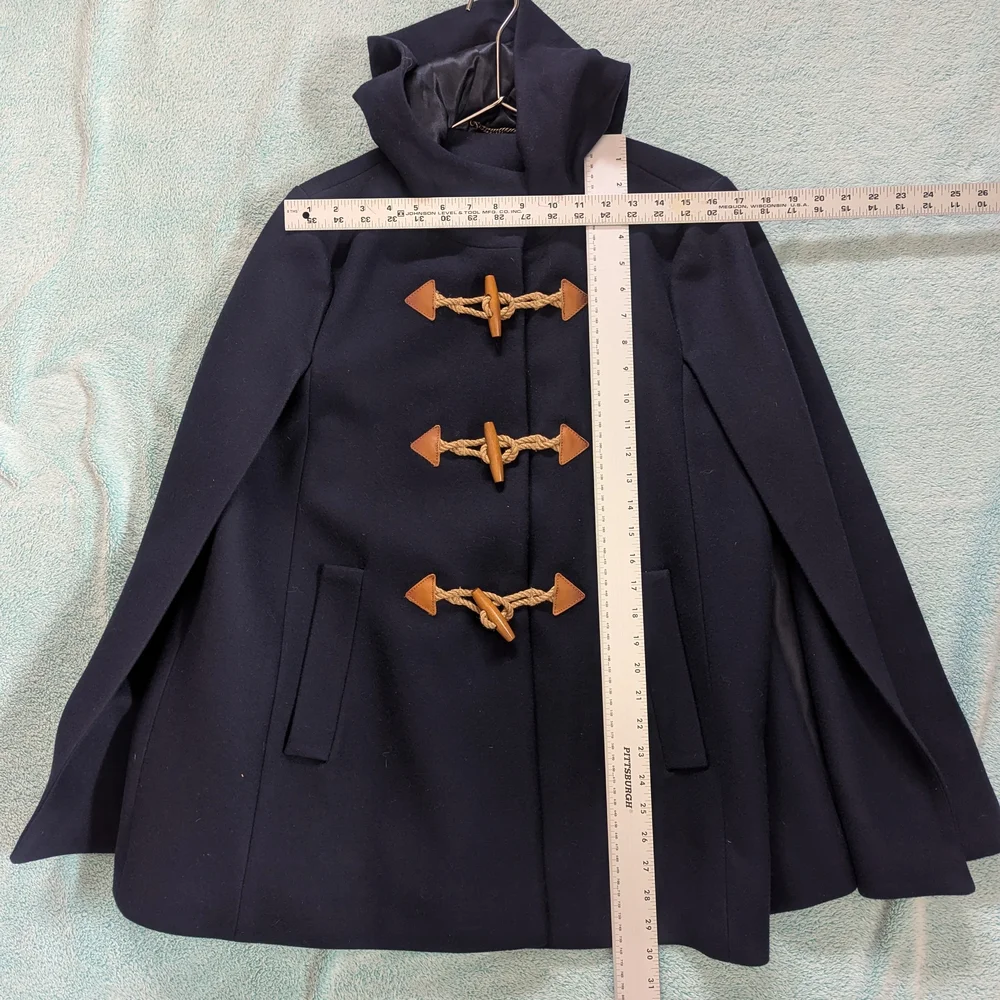 Navy Blue Cloak with Toggles by J. Crew - Picture 3 of 8